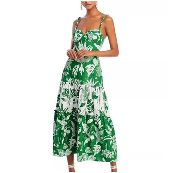 NWT FARM Rio “Forest Soul” Cotton Midi Dress Size: Medium - Picture 1 of 13
